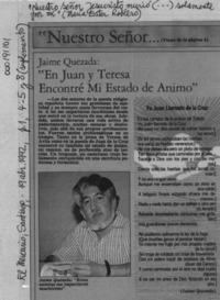 "Nuestro Señor Jesucristo murió ( -- ) solamente por mí"  [artículo] María Ester Roblero.