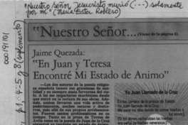 "Nuestro Señor Jesucristo murió ( -- ) solamente por mí"  [artículo] María Ester Roblero.