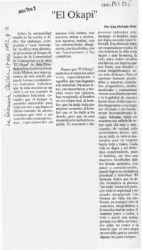 "El okapi"  [artículo] Ena Ferrada Ortiz.