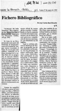 Fichero bibliográfico  [artículo] Carlos René Ibacache.