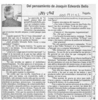Del pensamiento de Joaquín Edwards Bello  [artículo] Rogaflo.