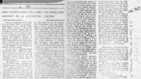José Flores Leiva y su libro "Un caballero andante en la literatura chilena"  [artículo] Luis Cuevas López.