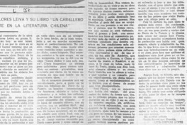 José Flores Leiva y su libro "Un caballero andante en la literatura chilena"  [artículo] Luis Cuevas López.