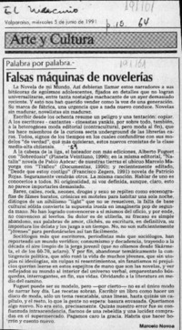 Falsas máquinas de novelerías  [artículo] Marcelo Novoa.