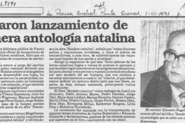 Efectuaron lanzamiento de la primera antología natalina  [artículo].