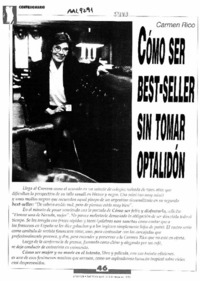 Cómo ser best-seller sin tomar optalidón  [artículo] Mili Rodríguez Villouta.
