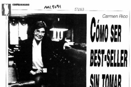 Cómo ser best-seller sin tomar optalidón  [artículo] Mili Rodríguez Villouta.