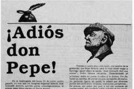 Adiós don Pepe!