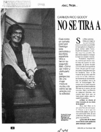 No se tira a la lona  [artículo] Margarita Cea.