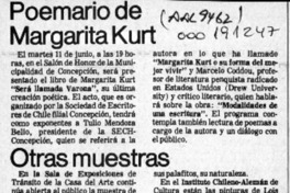 Poemario de Margarita Kurt  [artículo].