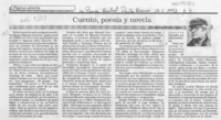Cuento, poesía y novela