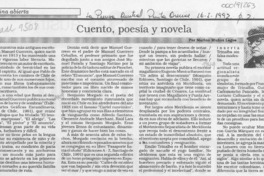 Cuento, poesía y novela
