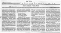 Para niños y adultos  [artículo] Marino Muñoz Lagos.