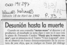 Desunión hasta la muerte  [artículo] Wilfredo Mayorga.