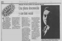 Una Pluma desconocida y con tinte social