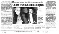 Cossa trae sus tablas negras  [artículo].