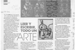 Leer y escribir, todo un arte  [artículo] Osvaldo Caro.