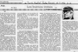 Los buenos versos  [artículo] Marino Muñoz Lagos.