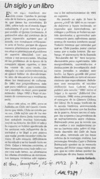 Un siglo y un libro  [artículo] Andrés Gallardo.