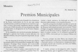 Premios Municipales  [artículo] Abelardo Troy.bacache.