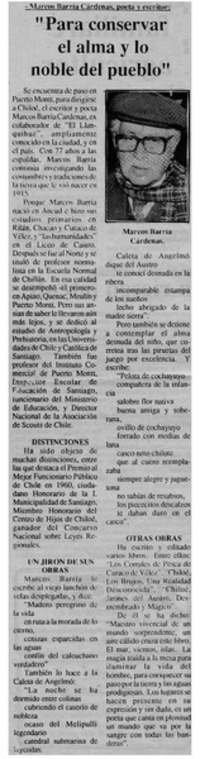 "Para conservar el alma y lo noble del pueblo"