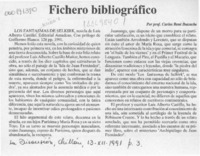 Fichero bibliográfico  [artículo] Carlos René Ibacache.