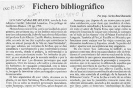 Fichero bibliográfico  [artículo] Carlos René Ibacache.