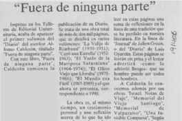 "Fuera de ninguna parte"