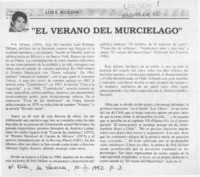 "El verano del murciélago"  [artículo] Luis E. Aguilera.