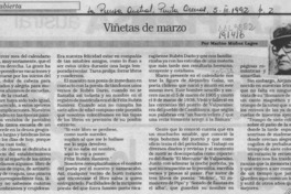Viñetas de marzo  [artículo] Marino Muñoz Lagos.