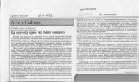 La novela que no hizo verano  [artículo] Marcelo Novoa.