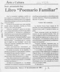 Libro "Poemario familiar"