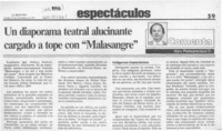 Un diaporama teatral cargado a tope con "Malasangre"  [artículo] Italo Passalacqua C.