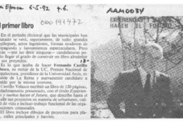 El primer libro  [artículo].