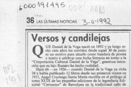 Versos y candilejas  [artículo] Wilfredo Mayorga.