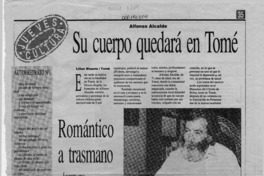 Su cuerpo quedará en Tomé  [artículo] Lilian Bizama.