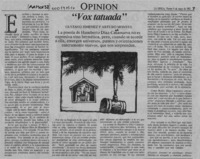 "Vox Tatuada"  [artículo] Gustavo Jiménez [y] Arturo Montes.