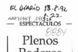 Plenos poderes  [artículo].