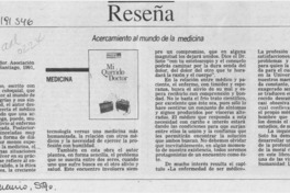 Mi querido doctor  [artículo] Ricardo Ferretti D.