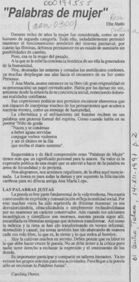 "Palabras de mujer"