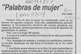 "Palabras de mujer"