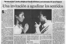 Una invitación a agudizar los sentidos