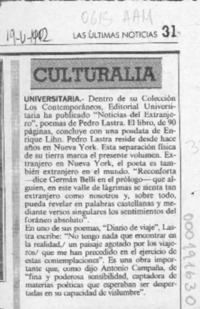 Culturalia  [artículo].