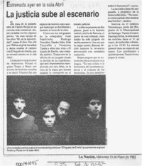 La Justicia sube al escenario  [artículo].