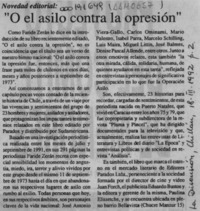 "O el asilo contra la opresión"  [artículo].