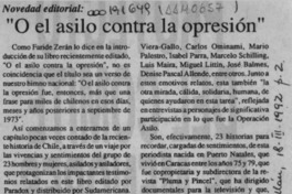 "O el asilo contra la opresión"  [artículo].
