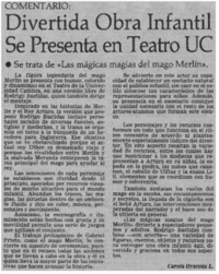 Divertida obra infantil se presenta en teatro UC