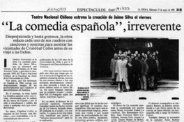 "La Comedia española", irreverente  [artículo].