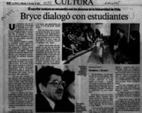 Bryce dialogó con estudiantes  [artículo].