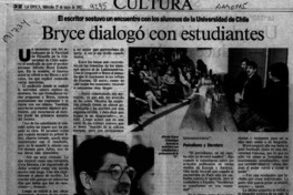 Bryce dialogó con estudiantes  [artículo].